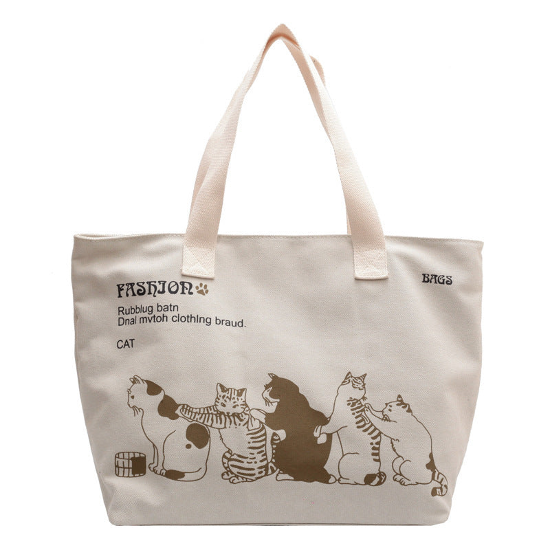 Leisure Commute Large Capacity Women's Canvas Shoulder Bag