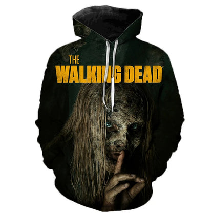 Horror TV The Walking Dead Hoodies 3d Print Sweatshirts Men Women Hooded Oversize Hoodie Kids Pullover Sweatshirts Tracksuits
